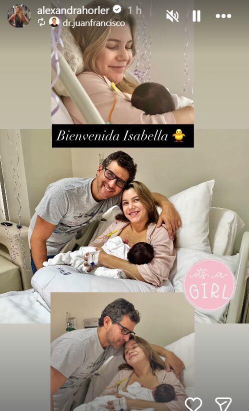Alexandra Horler trajo al mundo a su bebé este 8 de noviembre del 2025.