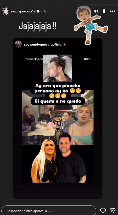 Wendy Guevara se refiere a la nueva nariz de Nicola Porcella.