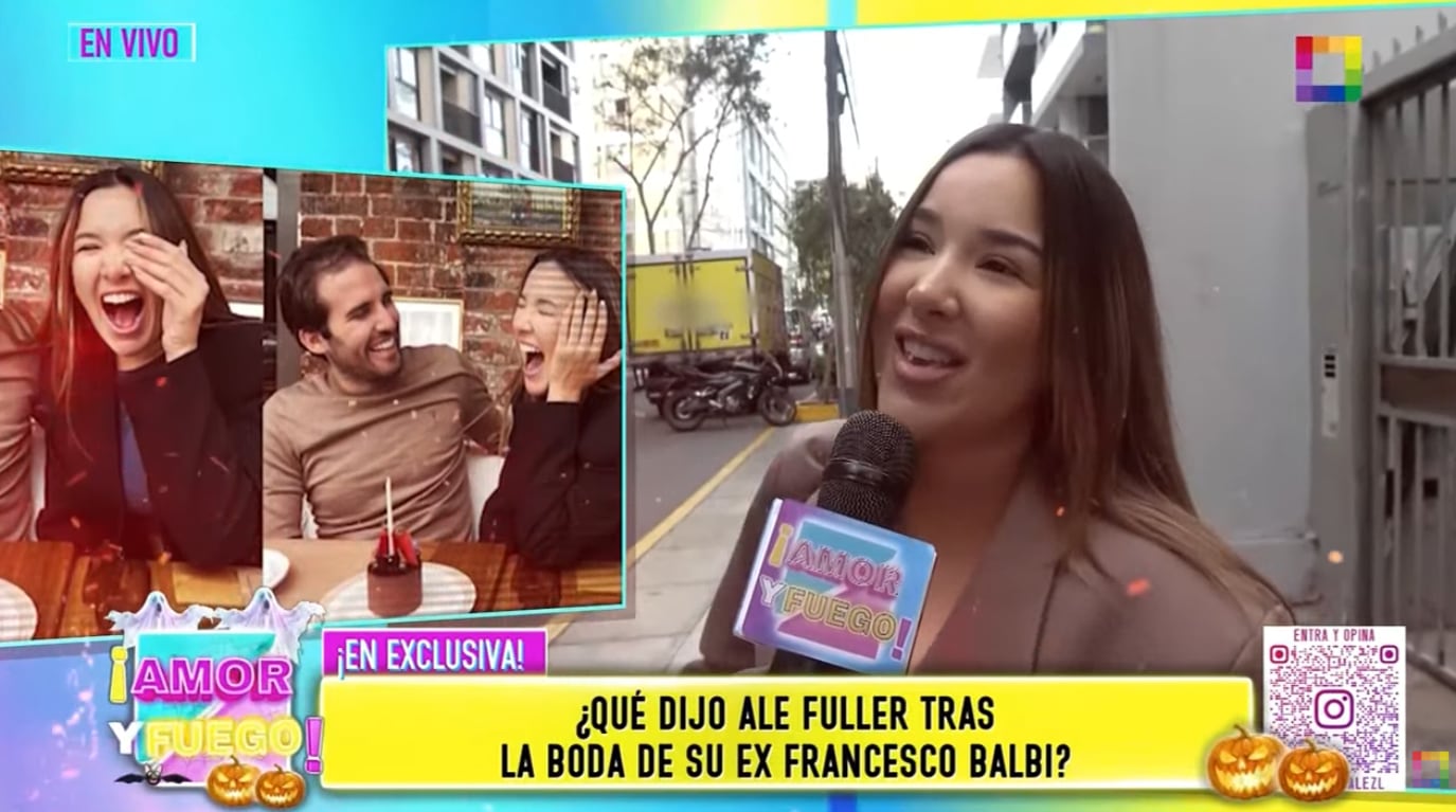 Ale Fuller le desea lo mejor a su exprometido Francesco Balbi, quien se casó.