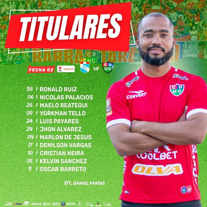 Unión Comercio confirmó su once para visitar a Cristal (@Ucomercio)