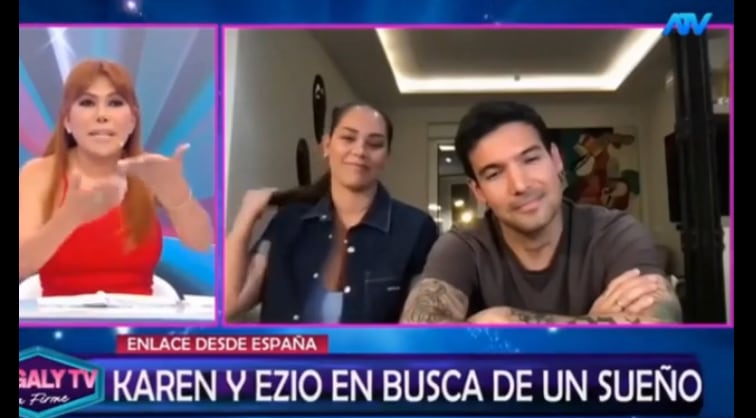Karen Schwarz y Ezio Oliva afirman que ambos mantienen su hogar.