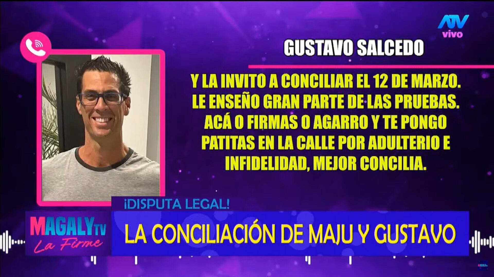 Deportista brinda detalles de la conciliación a la que llegó con Maju Mantilla. (Fuente: Magaly TV: La Firme)