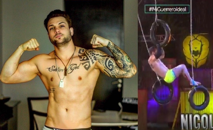 El popular ‘guerrero inca’ tenía que pasar a través de una serie de llantas colgantes. (Instagram)