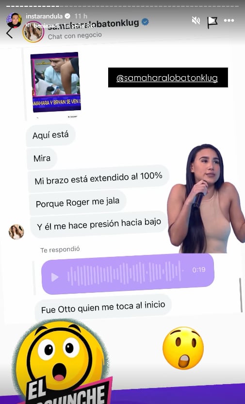 Influencer acusa a reporteros de jalonearla. (Fuente: Instarádula)