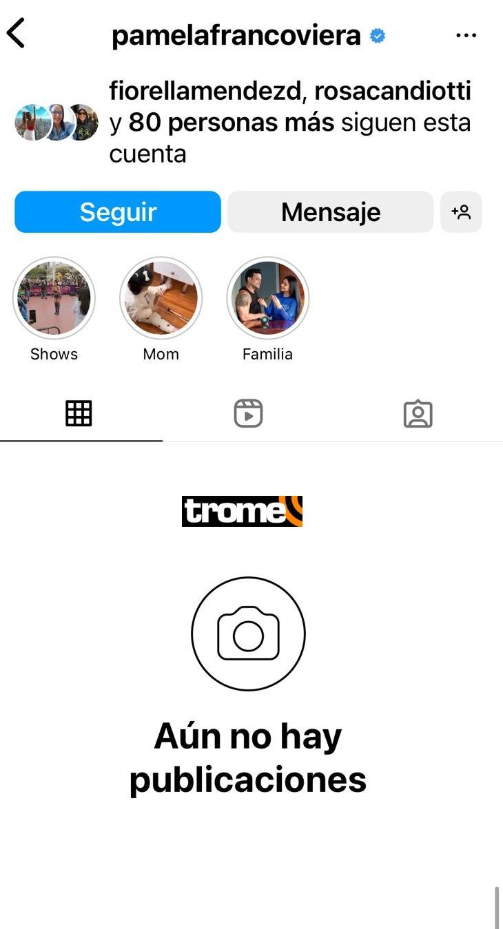 Pamela Franco borra fotos con Christian Domínguez.