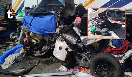 ¡Tragedia en Navidad! Familia entera muere aplastada en su miniván tras quíntuple choque en Casma