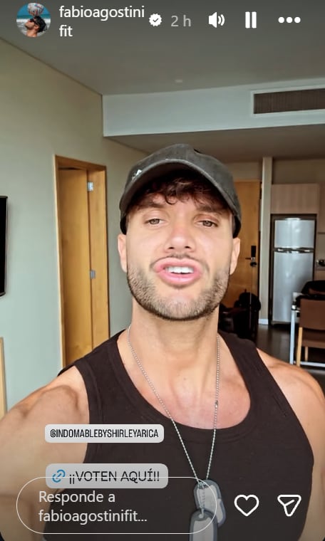 Fabio Agostini, ganador de 'La Casa de los Famosos', pide votos para Shirley Arica para que gane en 'La Granja vip'.