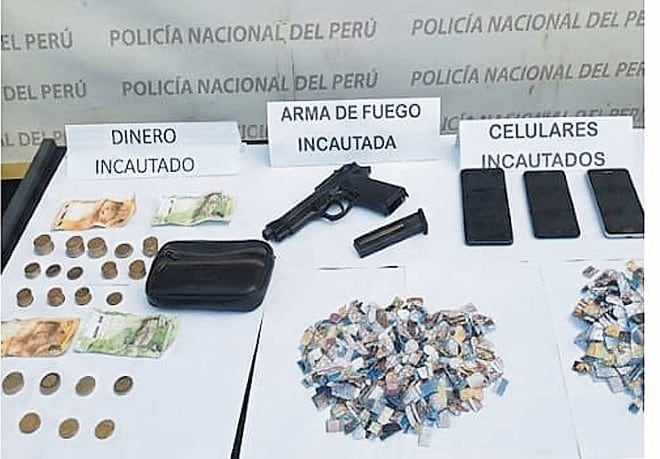 Policía decomisó armamento, droga y celulares.