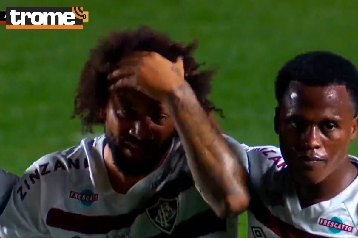 Marcelo lució conmocionado por lesión que le causó a rival del Argentinos Juniors. (Captura TV)