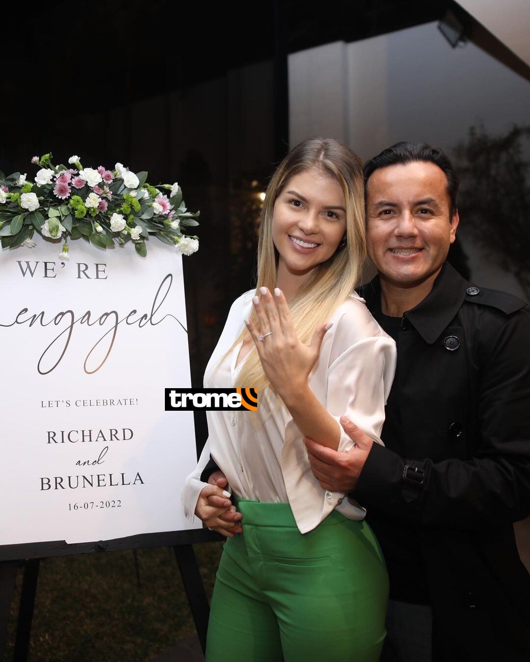 Brunella Horna y Richard Acuña se comprometieron.