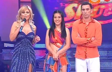 Fabianne Hayashida juntpo a 'Conejo' Rebosio y Gisela Valcárcel en 'Reyes del Show'. (Foto: Captura)