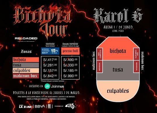 Precios para el concierto de Karol G.