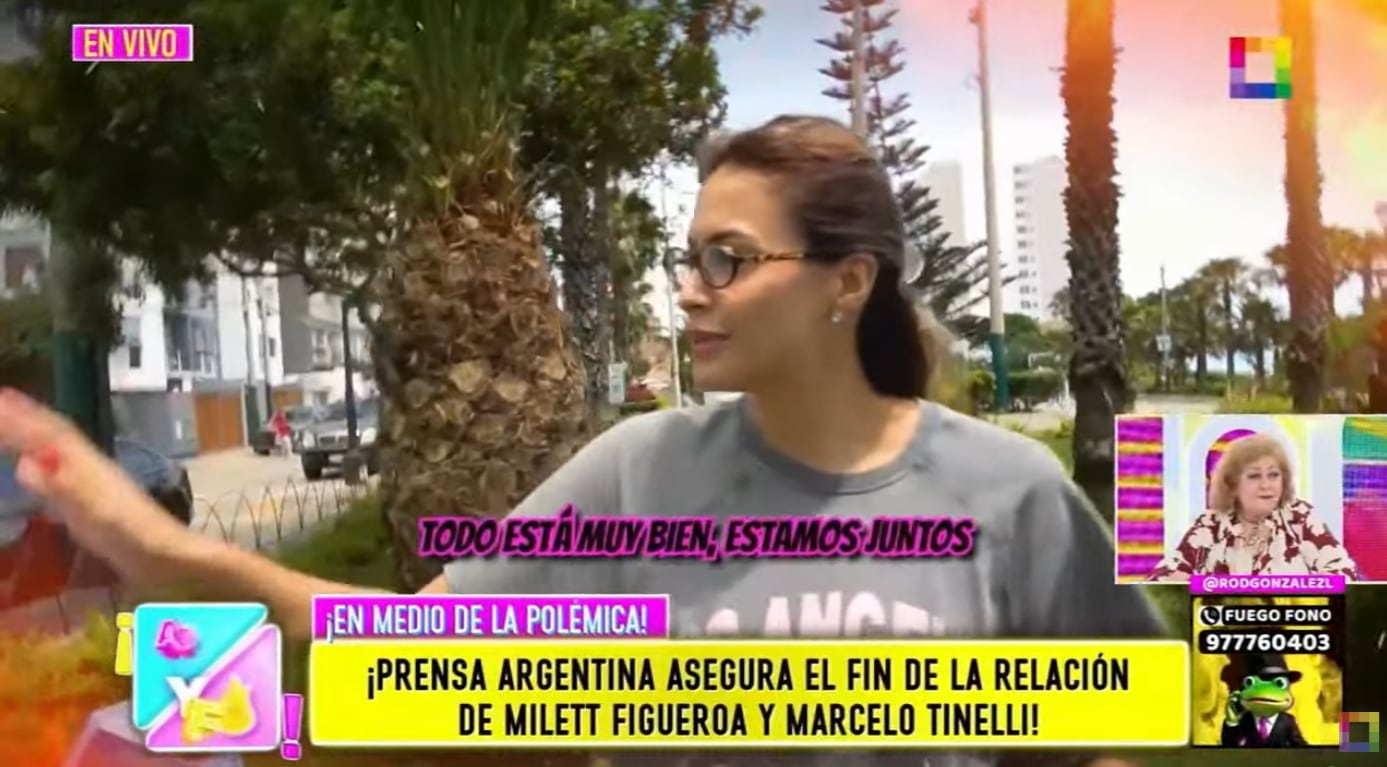 Milett Figueroa desmiente que haya terminado con Marcelo Tinelli.