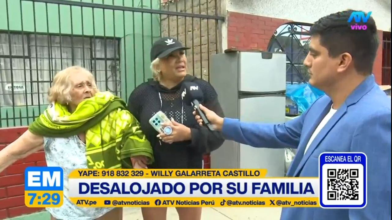 Adulto mayor se encuentra en conflicto con sus hermanas. Foto: ATV