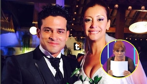 Magaly saca a la luz acta de casamiento que firmarán Domínguez y Karla Tarazona en su boda civil