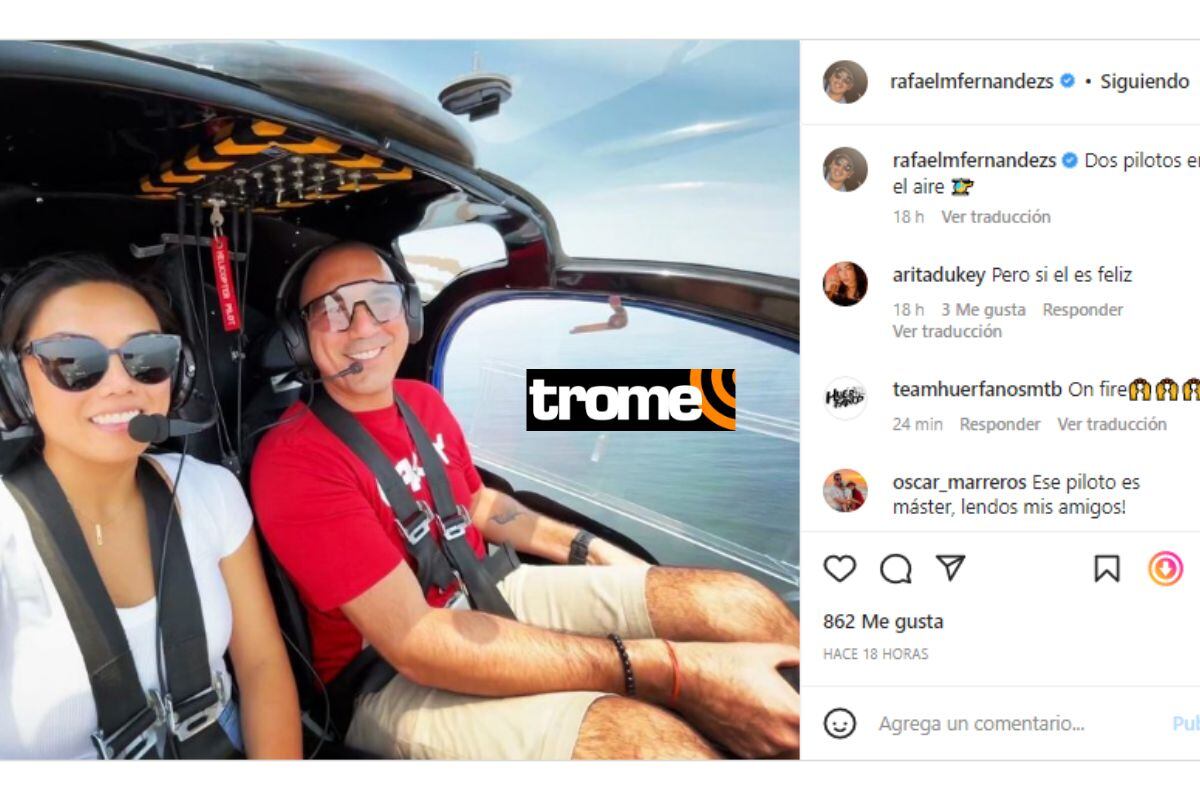 Rafael Fernández se luce piloteandp helicóptero con su nueva novia. (Foto: Instagram)