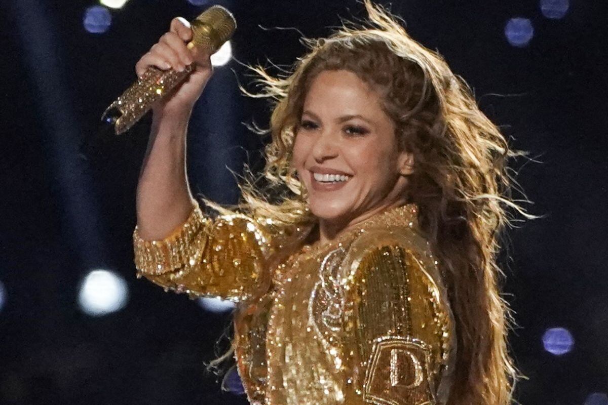 Shakira en el escenario durante su tour de "El Dorado" (Foto: AFP)