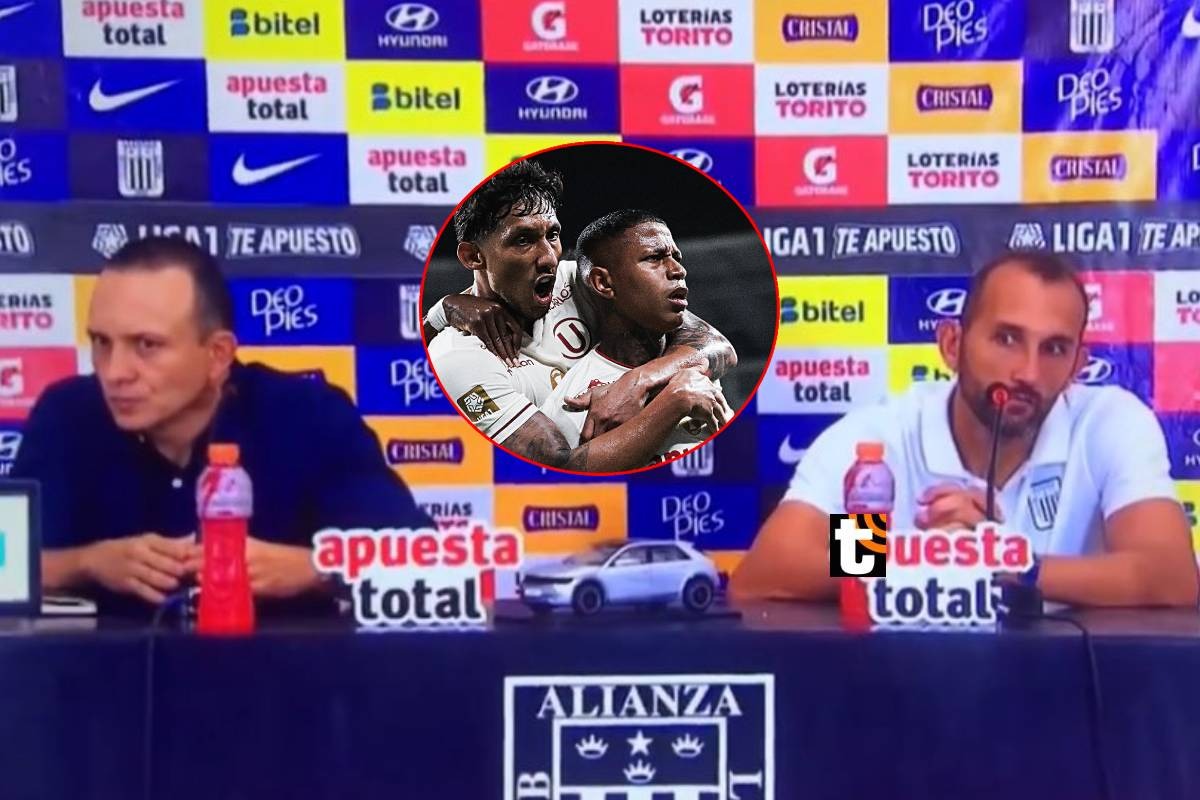 Conferencia de Alianza Lima fue interrumpida al ritmo de 'el apagón', cantado por jugadores de Universitario de Deportes.