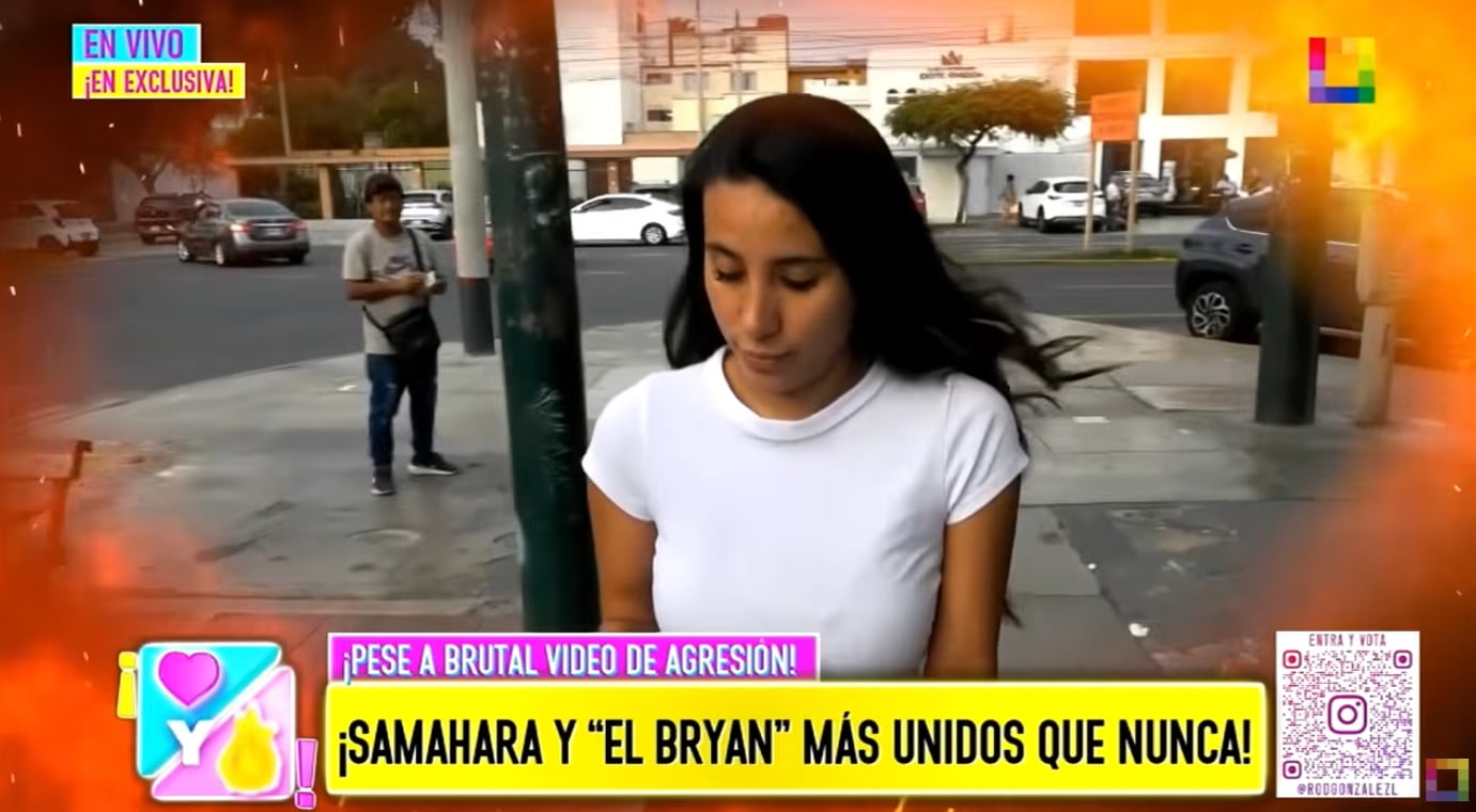 Samahara Lobatón 'cuadra' a reportero de 'Amor y Fuego'.