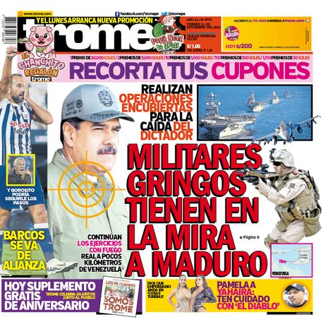 MILITARES GRINGOS TIENEN EN LA MIRA A MADURO