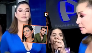 Karla tiene tenso momento con reportera que le consultó por Domínguez y Melanie: “Me estás empujando”