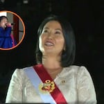 Keiko da balconazo desde Palacio y se emociona con el tema: “Contigo Perú”