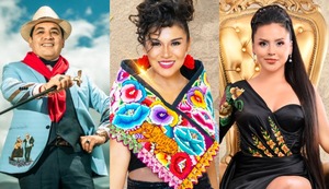 Mao Cuyubamba junto a Ruby Palomino y Nayda Gutiérrez en la gran fiesta de música andina