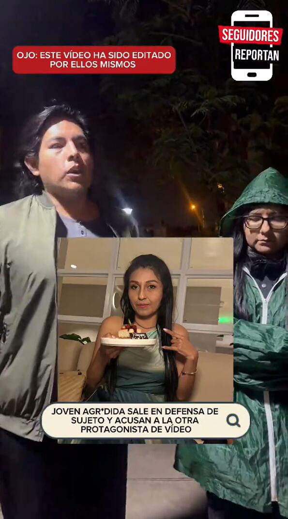 Joven sale al frente y niega que haya sido agredida por sujeto. (Fuente: TikTok)