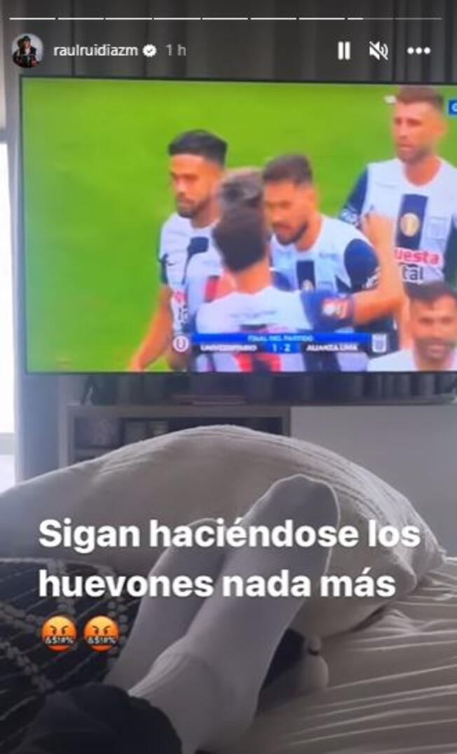 Raúl Ruidíaz se molestó por la celebración de Alianza Lima en el clásico. Foto: Captura.