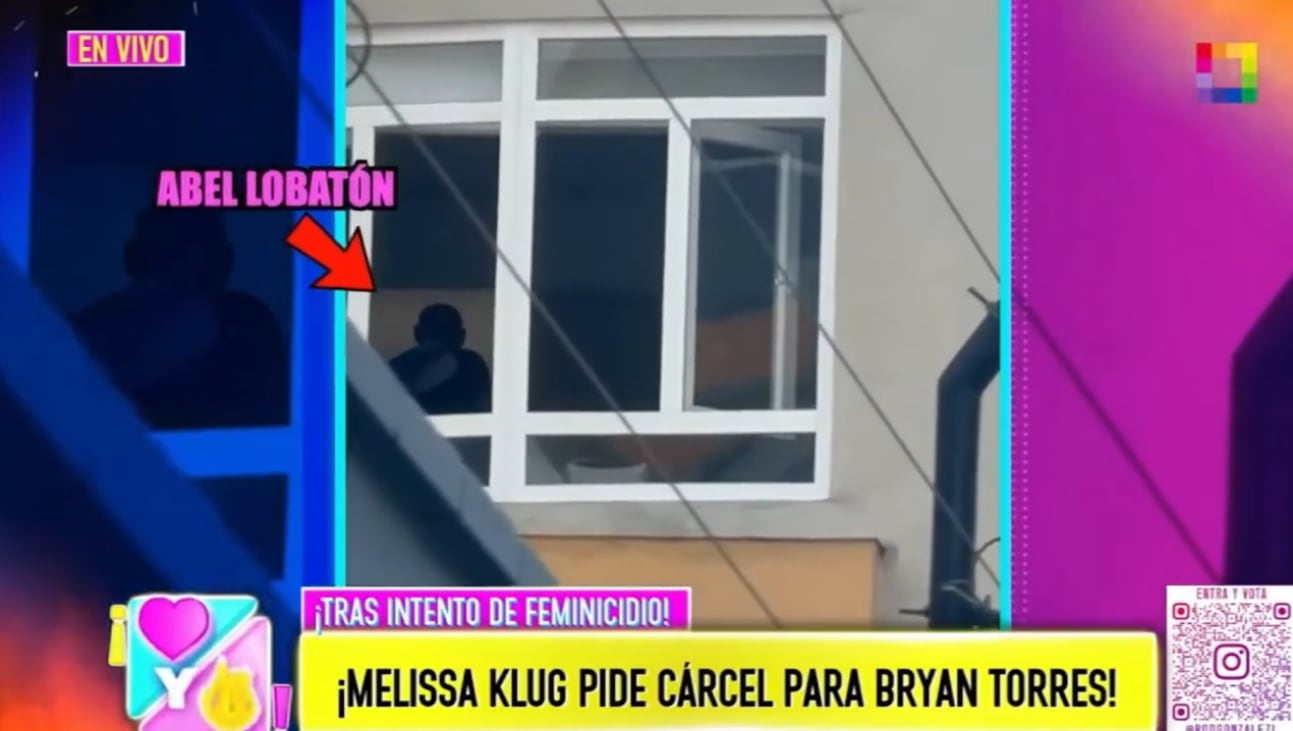 Abel Lobatón captado dentro del departamento de Samahara. Fue a buscarla.