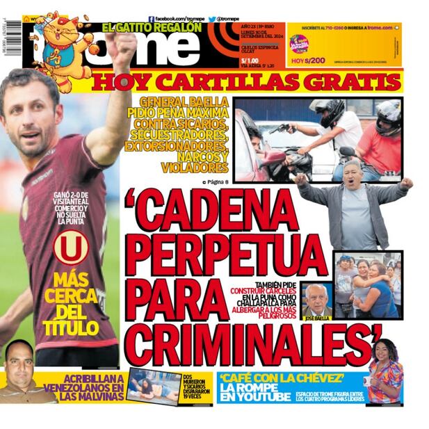 Portada Trome