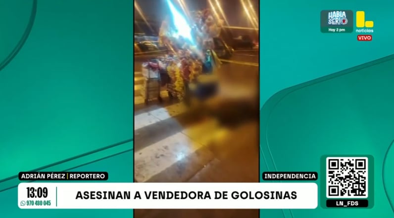 Vendedora de golosinas fue asesinada frente al Plaza Norte en Independencia cerca de las 5 de la mañana este 31 de mayo.