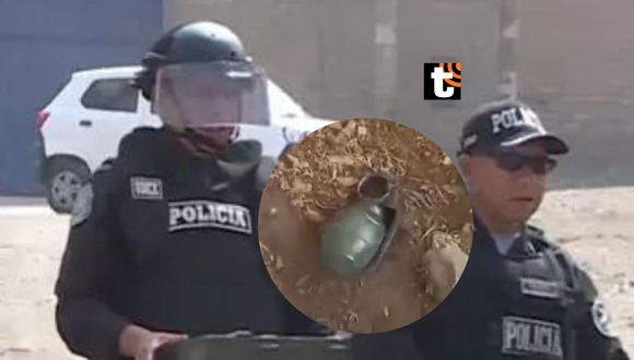 Policía retiró la granada de la casa de empresaria amenazada. Foto: captura América noticias.