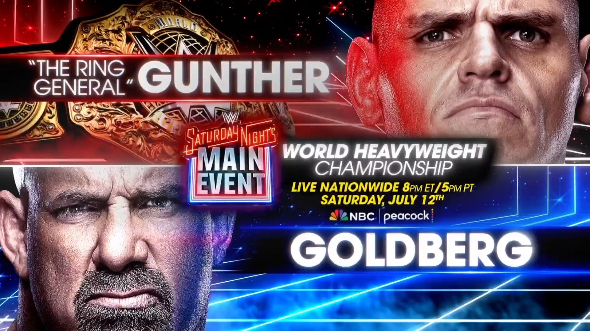 Goldberg enfrentará al campeón de peso completo de WWE, Gunther. (WWE)
