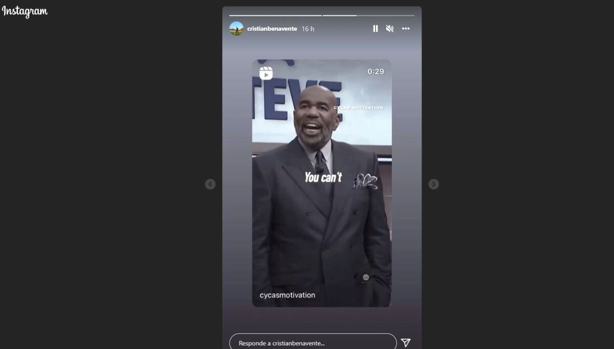 Cristian Benavente se automotiva pensado en el 2022 (@cristianvenavente)