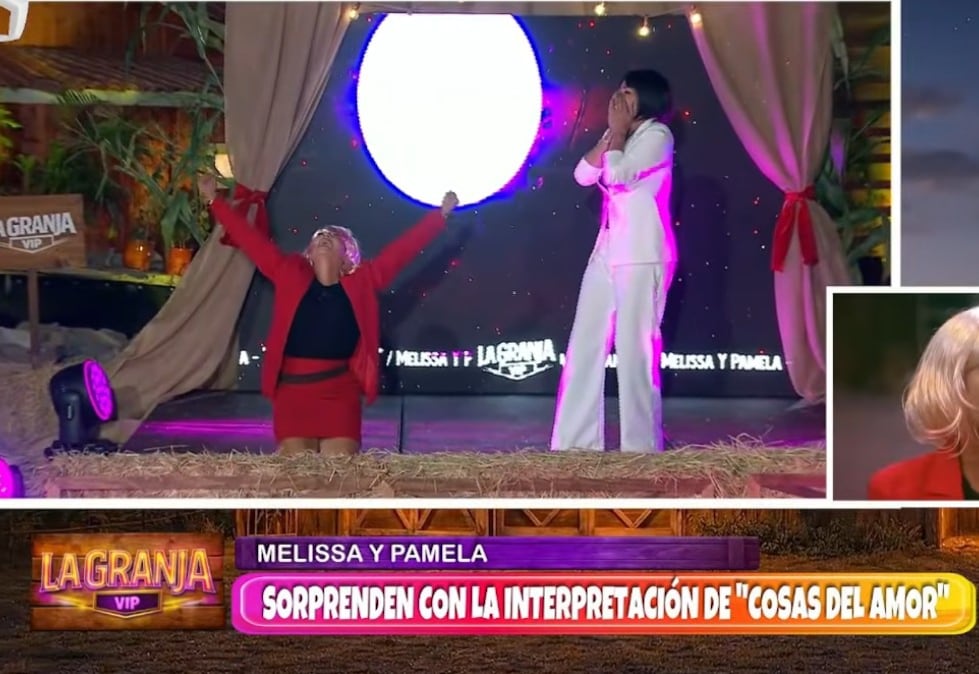 Pamela López y Melissa Klug en 'La Granja VIP'.
