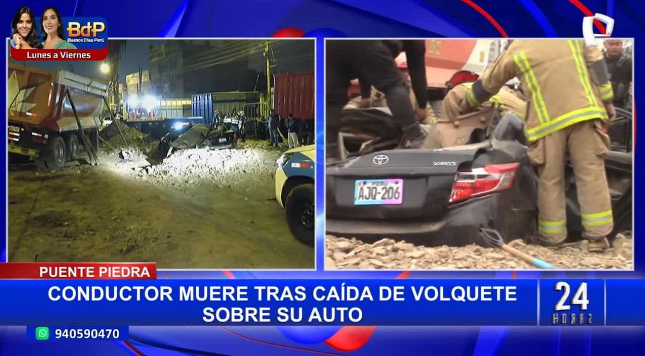 Joel Rojas Veli es el conductor del volquete.