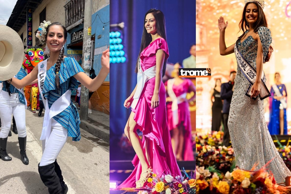 Bellezas cajamarquinas. Eligen a las cuatro reinas que inician funciones en el Carnaval de Cajamarca 2026. (Composición foto: Isabel Medina / Trome).