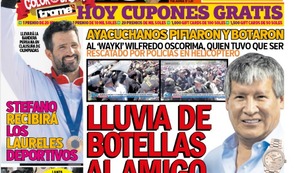 LLUVIA DE BOTELLAS AL AMIGO DE DINA