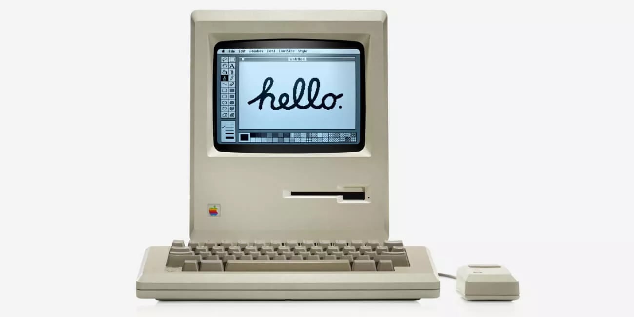 Apple lanza su primer ordenador Macintosh 128K, que incluye interfaz gráfica y ratón.