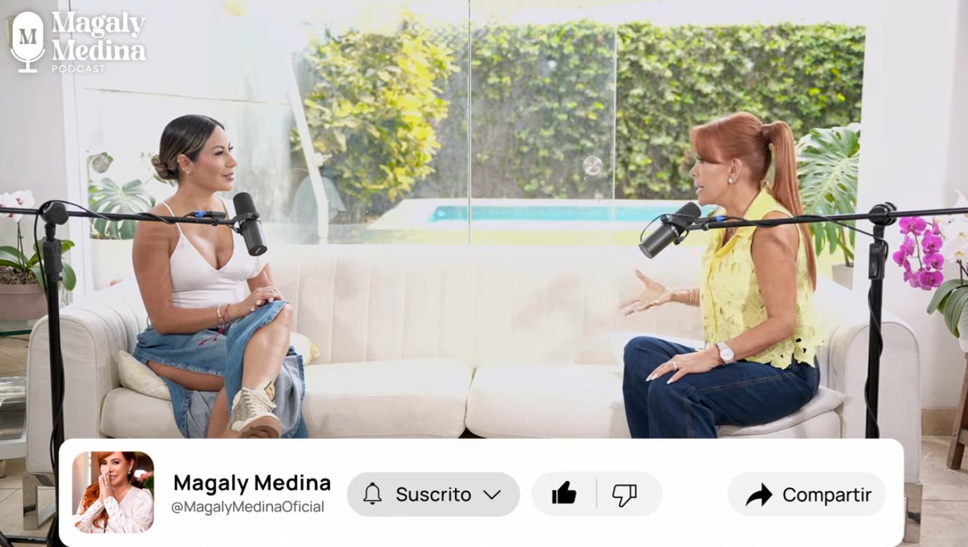 Magaly Medina entrevistando a Pamela López.