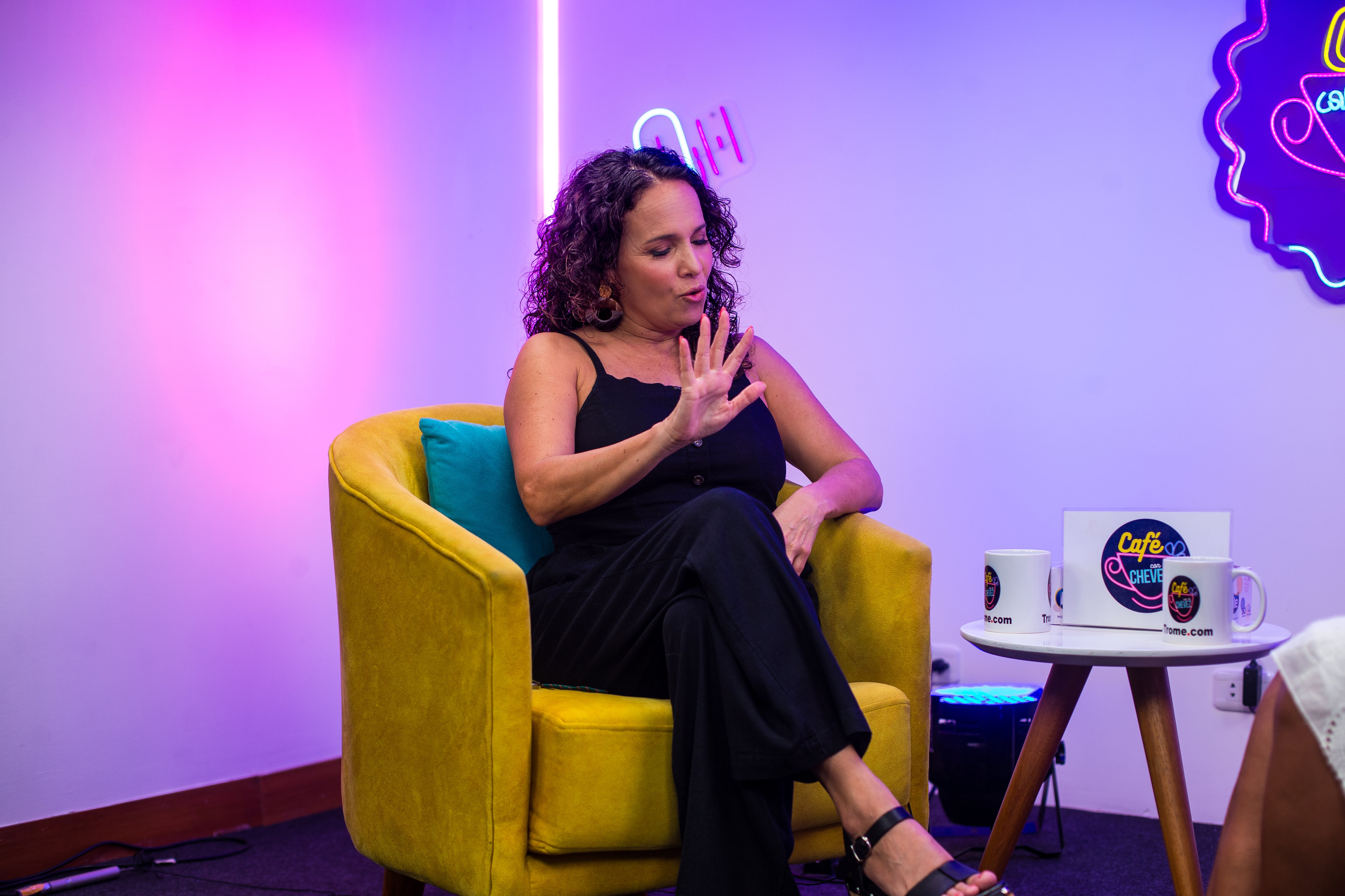 Erika Villalobos en el Café con la Chevez, Foto: Mario Zapata | @Photo.Gec