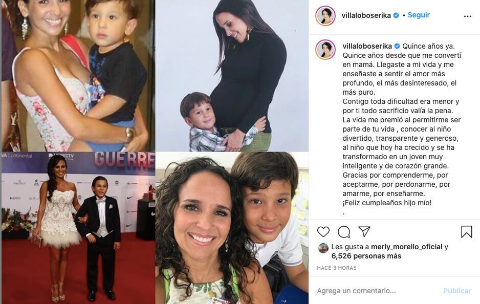Érika Villalobos habla del cumpleaños número 15 de su hijo