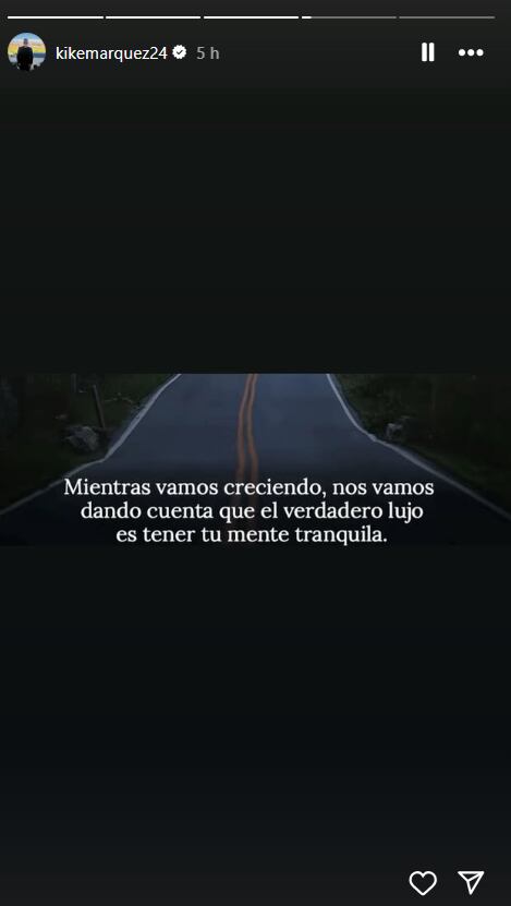 Kike Márquez y su post tras separación de Génesis Tapia.