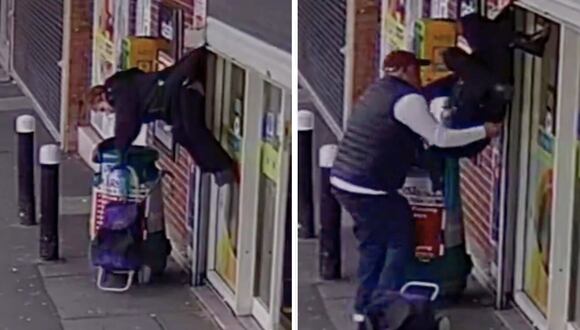 Video viral: mujer sufre imprevisto en ingreso a local comercial