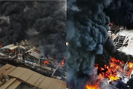 ¡Infierno en Lurín! Voraz incendio consume complejo industrial de químicos y whisky y obliga a desplegar ...