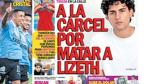 A LA CÁRCEL POR MATAR A LIZETH