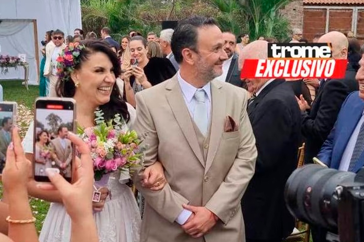 Patricia Portocarrero y su novio se casaron.