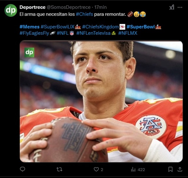 Cibernautas no dudaron en compartir sus memes sobre el SuperBowl 2025.