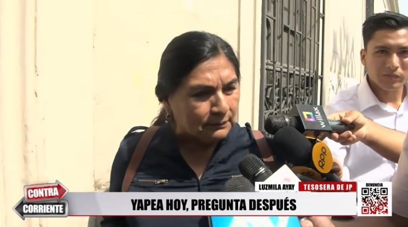 Luzmila Ayay, tesorera de Juntos por el Perú (Foto: Captura Willax)